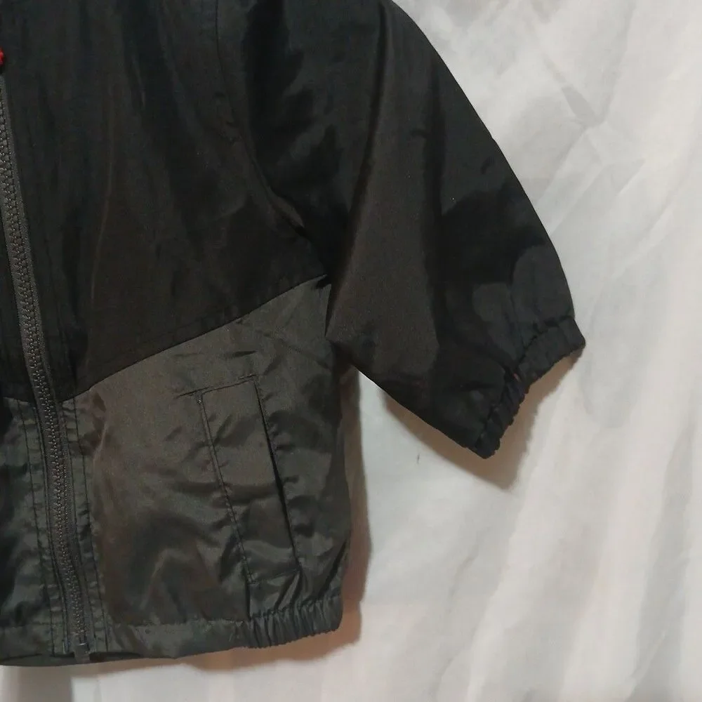 Carter's Toddler Boys Water Resistant Mesh Lined Hooded Jacket Black Gray 12 M
